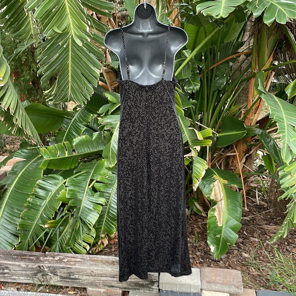 velvet and metallic slipdress with front slit - Picture 6 of 9